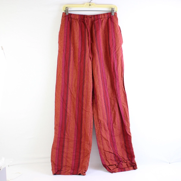 Bonnie & Norma Women's M Cotton Multicolor Striped Drawstring Pants