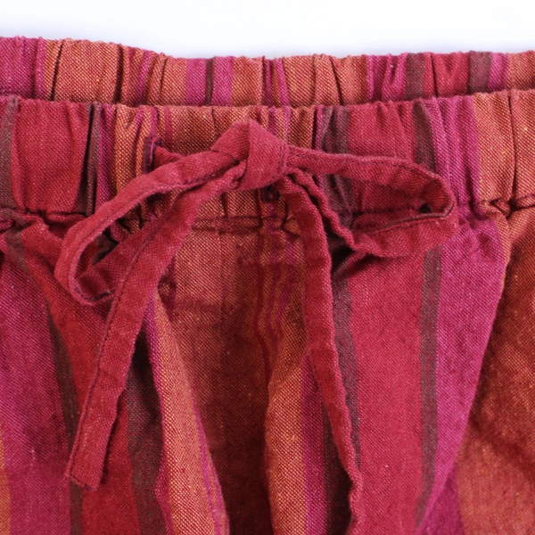 Bonnie & Norma Women's M Cotton Multicolor Striped Drawstring Pants