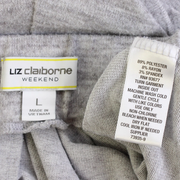 Liz Claiborne Women's L Light Heather Gray Lounge Sweatpants
