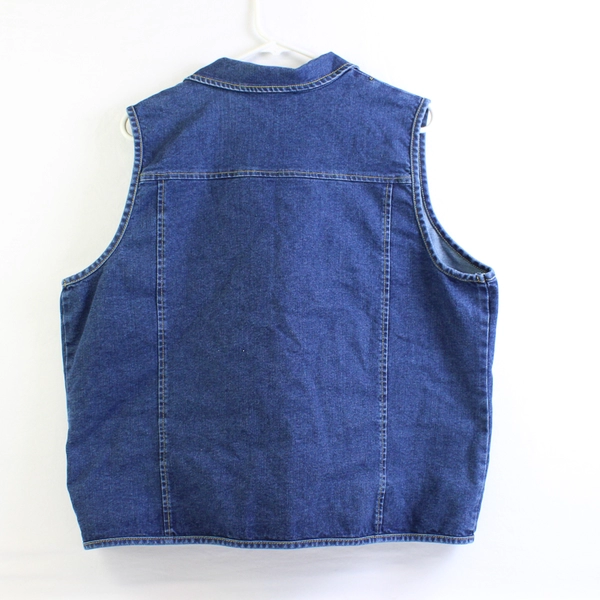 Focus Women's XL Dark Jean Vest with Pockets