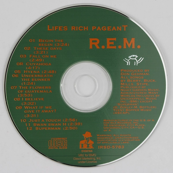 Life's Rich Pageant CD, REM 1986 IRSD-5783