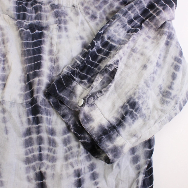 Great Northwest Indigo Women's Plus 3X Tie Dye Gray And White Blouse