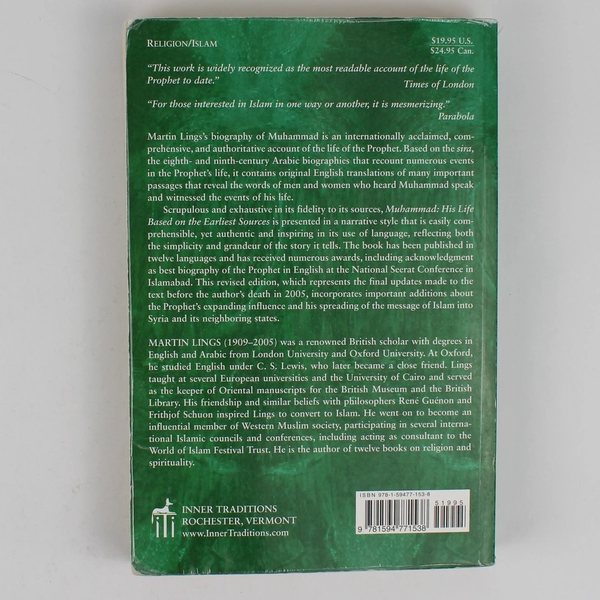 Muhammad His Life Based on the Earliest Sources by Martin Lings 2006 Paperback