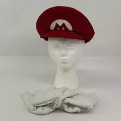 Mario Hat and Gloves Halloween Costume Pieces