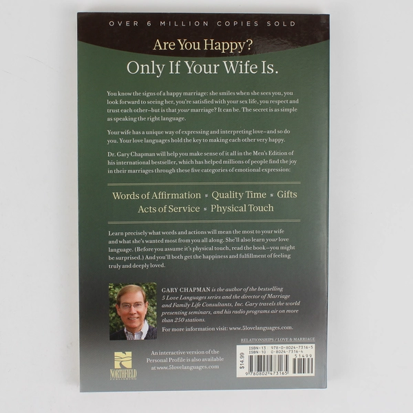 The 5 Love Languages Men's Edition The Secret to Love That Lasts Gary Chapman PB