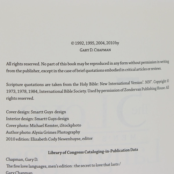 The 5 Love Languages Men's Edition The Secret to Love That Lasts Gary Chapman PB