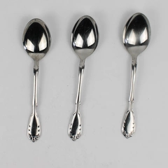 Lot Of 3 Noritake Serenade Pattern Oval Soup Spoons 18/8 Stainless 7.25 Inches