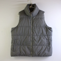 Old Navy Women's XL Heather Gray Quilted Puffer Vest with Pockets