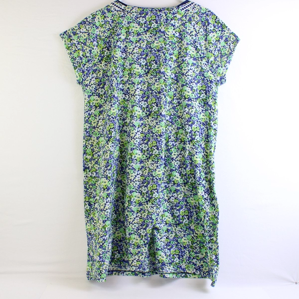 Earth Angels Women's L Green Knee Length Short Sleeve Nightgown