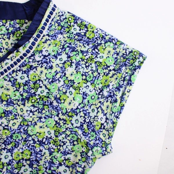 Earth Angels Women's L Green Knee Length Short Sleeve Nightgown