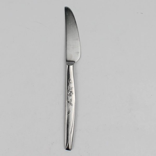 Vintage Noritake Flatware Rosalie Pattern Stainless Dinner Knife 8.25 Inches
