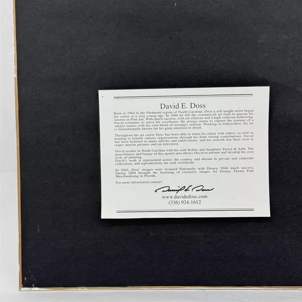 Framed And Matted 4 Piece Disneyland Watercolor Print Set Signed By David Doss