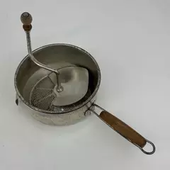 VTG Foley Food Mill Masher Strainer Wood Handles Patent 1921936 Pot Rests