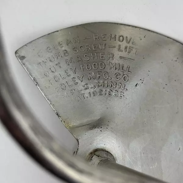 VTG Foley Food Mill Masher Strainer Wood Handles Patent 1921936 Pot Rests