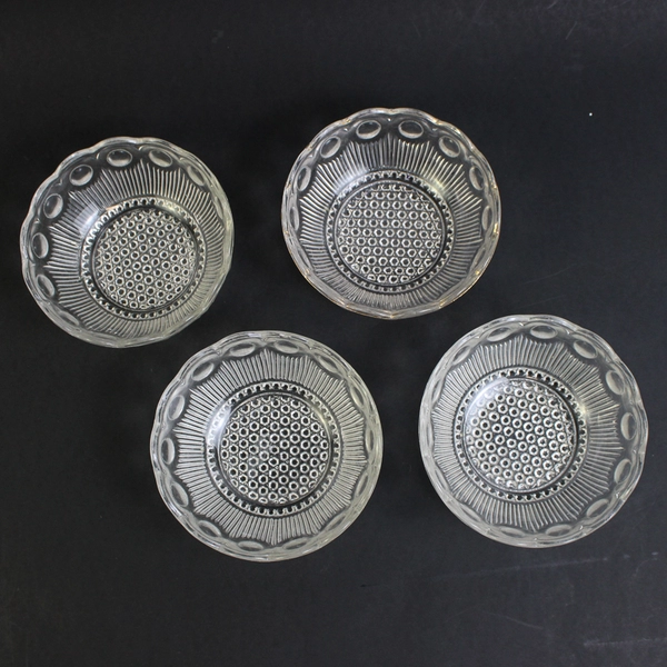 Lot of 4 Sm Vintage Ornate Decorative Glass Candy Dishes