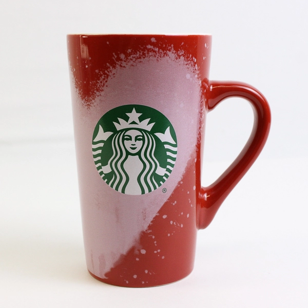 Starbucks 2021 Christmas Tall Mug 16 Fluid Oz White & Red Starbucks' Logo