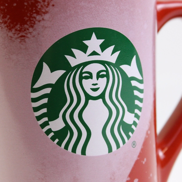 Starbucks 2021 Christmas Tall Mug 16 Fluid Oz White & Red Starbucks' Logo