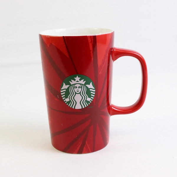 Starbucks 2014 Christmas Blend Mug 12 Fl Oz Red With the Green Starbucks' Logo