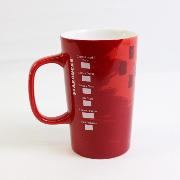 Starbucks 2014 Christmas Blend Mug 12 Fl Oz Red With the Green Starbucks' Logo