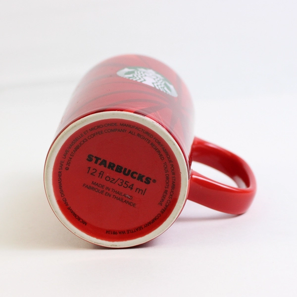 Starbucks 2014 Christmas Blend Mug 12 Fl Oz Red With the Green Starbucks' Logo