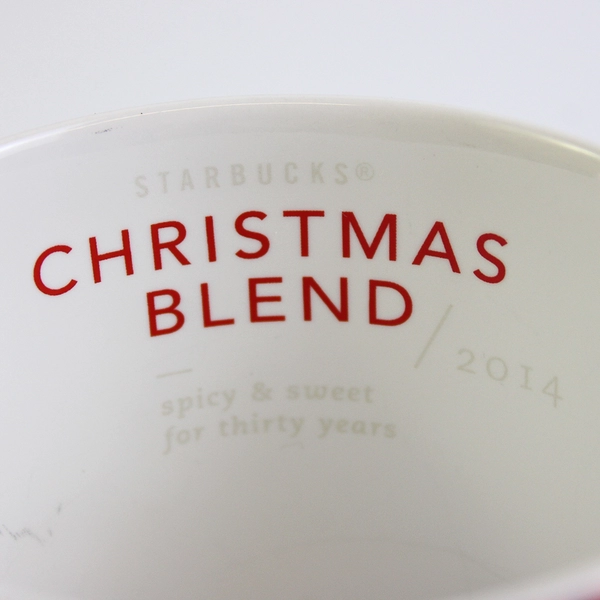 Starbucks 2014 Christmas Blend Mug 12 Fl Oz Red With the Green Starbucks' Logo