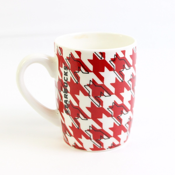 Starbucks 2017 Christmas Mug 10 Fl Oz White Background With Red Black Designs