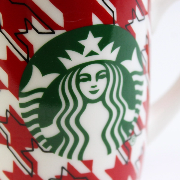 Starbucks 2017 Christmas Mug 10 Fl Oz White Background With Red Black Designs