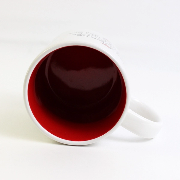 Home Essentials Standard Size Coffee Mug White With A Message And Red Inside