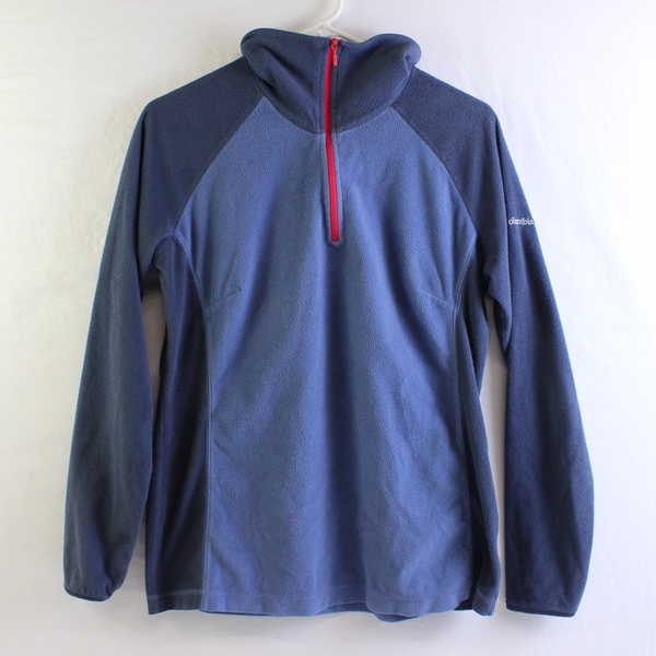 Columbia Women’s Shades of Blue Long Sleeve 1/4 Zip Pullover Fleece Size L