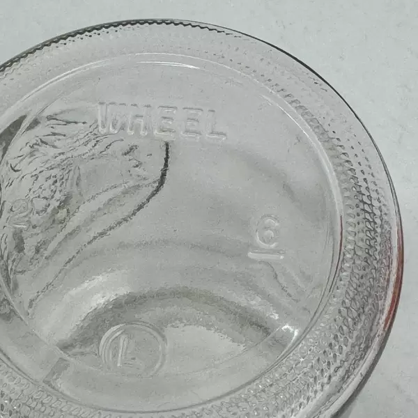 Vintage 1970's Anchor Hocking Tang Jar With Lid Embossed Waterwheel