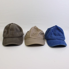 Lot of 3 Cotton Baseball Caps Adult One Size Beige Taupe Blue