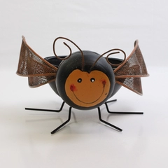 Unbranded Decorative Metal Bee Candle/Trinket Holder 3.5" Long