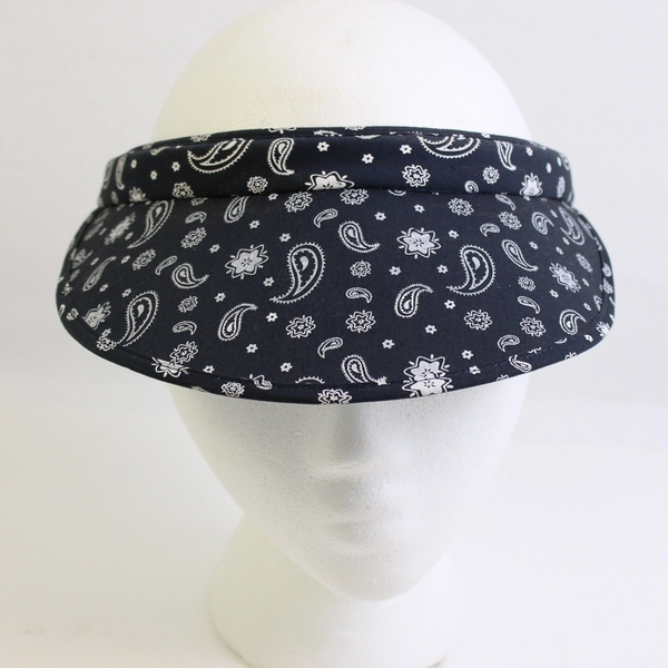 Faded Glory Women's Size Black and White Paisley Golf Visor FLAWED