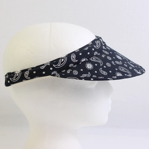 Faded Glory Women's Size Black and White Paisley Golf Visor FLAWED