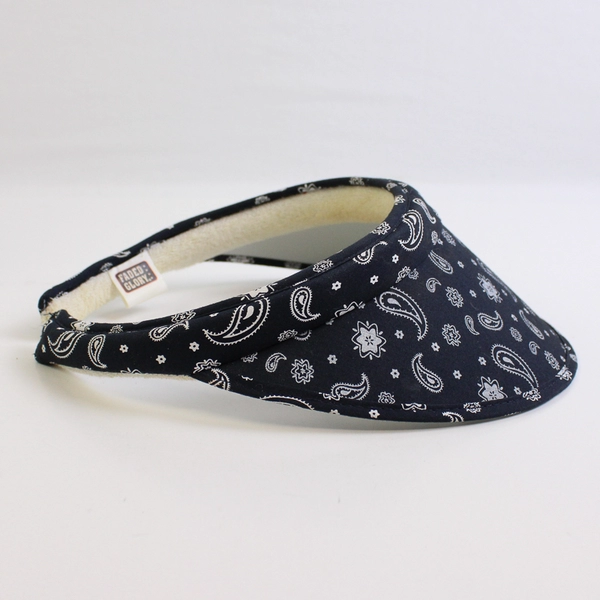 Faded Glory Women's Size Black and White Paisley Golf Visor FLAWED