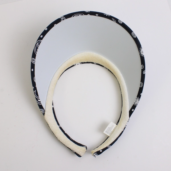 Faded Glory Women's Size Black and White Paisley Golf Visor FLAWED