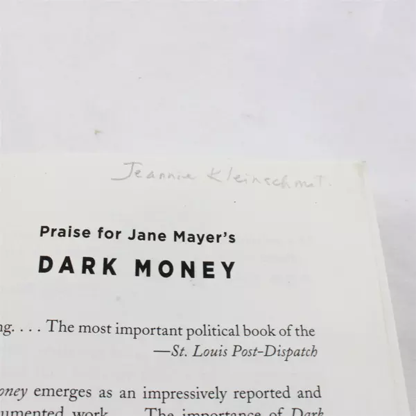 Dark Money: The Hidden History of Billionaires by Jane Mayer Paperback
