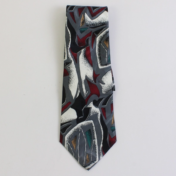 Don Loper Beverly Hills Multicolor Abstract Print Men's Necktie 60"