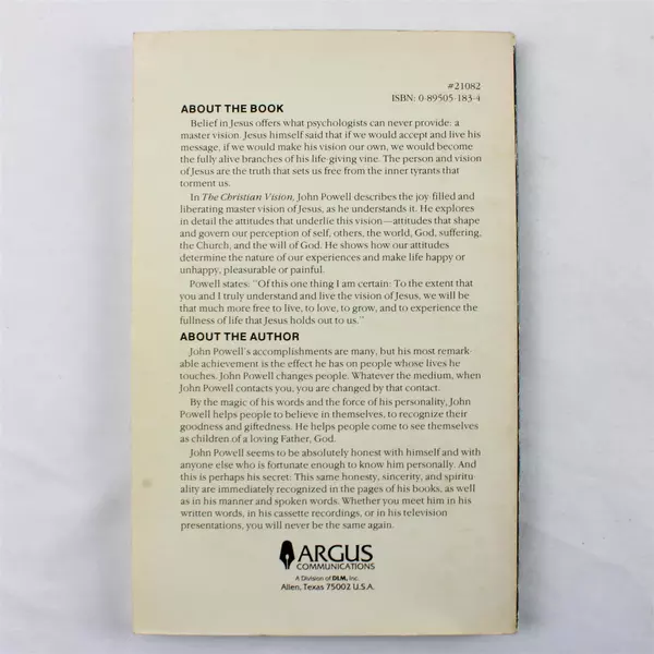 The Christian Vision: The Truth That Sets Us Free by John Powell Paperback 