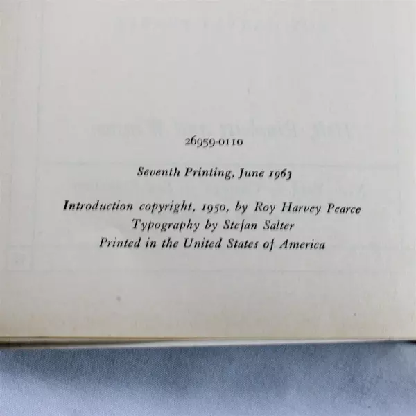 Colonial American Writing by Roy Pearce 7th Printing 1963 Paperback 