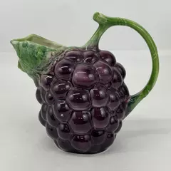 Vintage Ancora Purple Grape Cluster Ceramic Pitcher Made In Italy 9506
