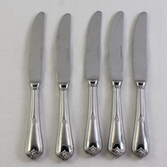Lot Of 5 Retroneu RTR54 (Stainless) Flatware Dinner Knives 9.75" Long