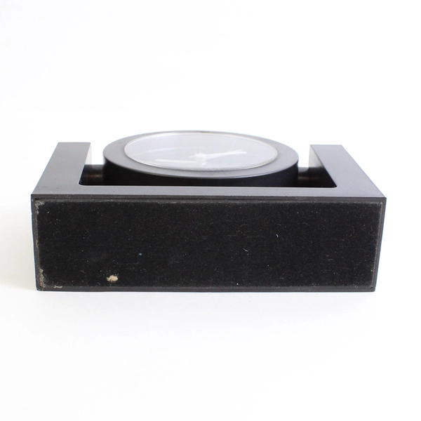 Black Tilting Base Battery Operated Quartz Desk Clock Works