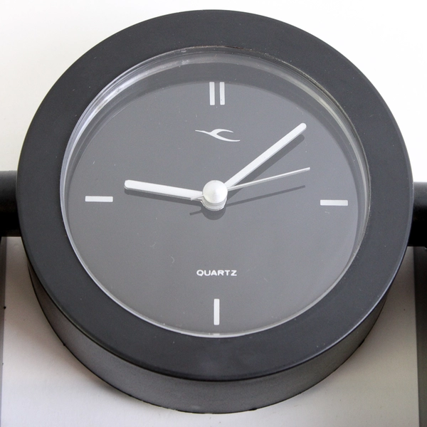Black Tilting Base Battery Operated Quartz Desk Clock Works