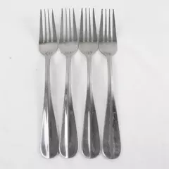 Set 4 Cambridge Aurora Stainless Steel 8 1/4" Dinner Forks 
