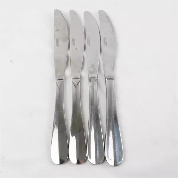 4 Cambridge AURORA Stainless Steel Dinner Knives 9 1/4" Center Ridge 