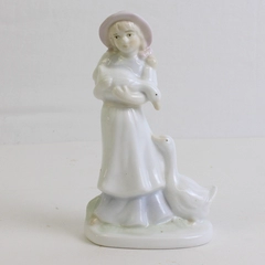Ks Collection Girl With Ducks Porcelain Figurine