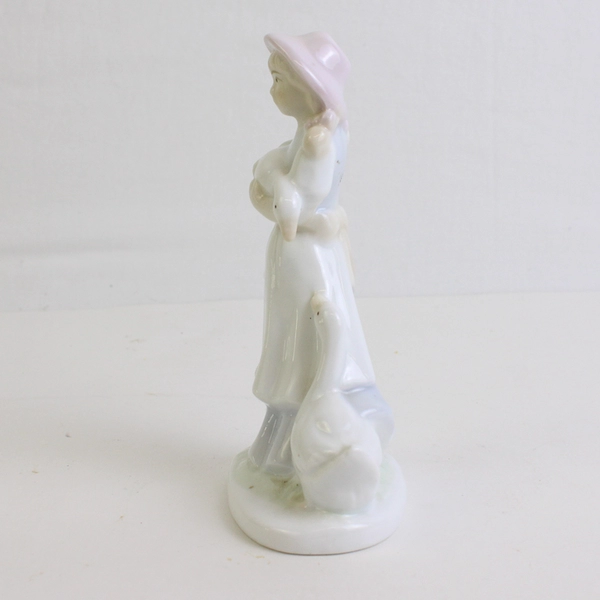 Ks Collection Girl With Ducks Porcelain Figurine