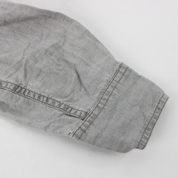 PD&C Men's 2XL Gray Pearl Snap Cotton Long Sleeve Shirt