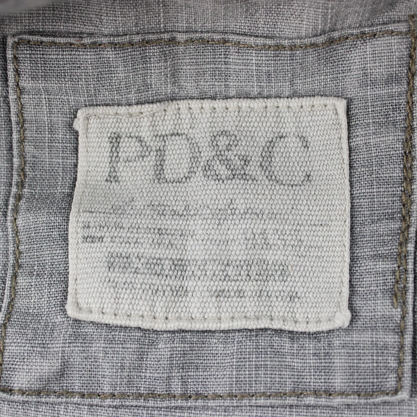 PD&C Men's 2XL Gray Pearl Snap Cotton Long Sleeve Shirt